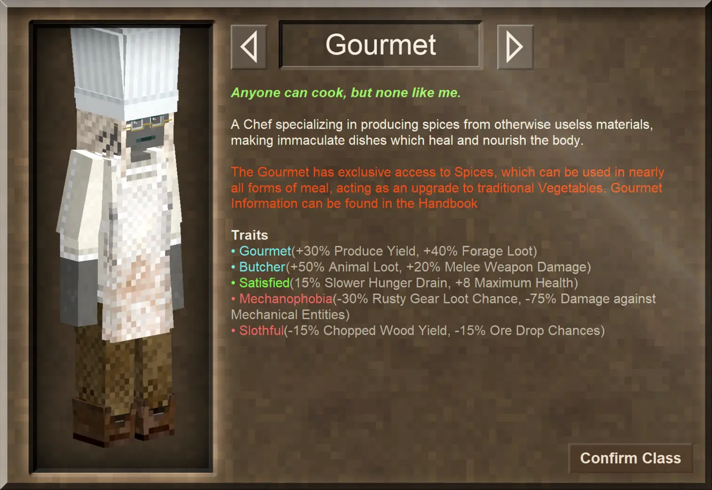 Gourmet class
