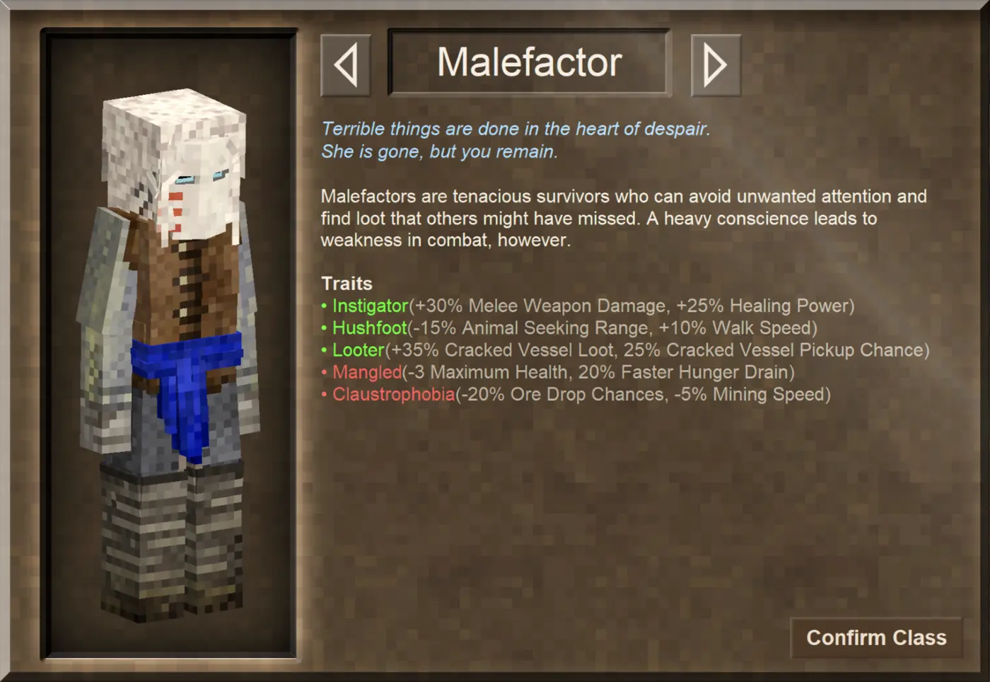 Malefactor class