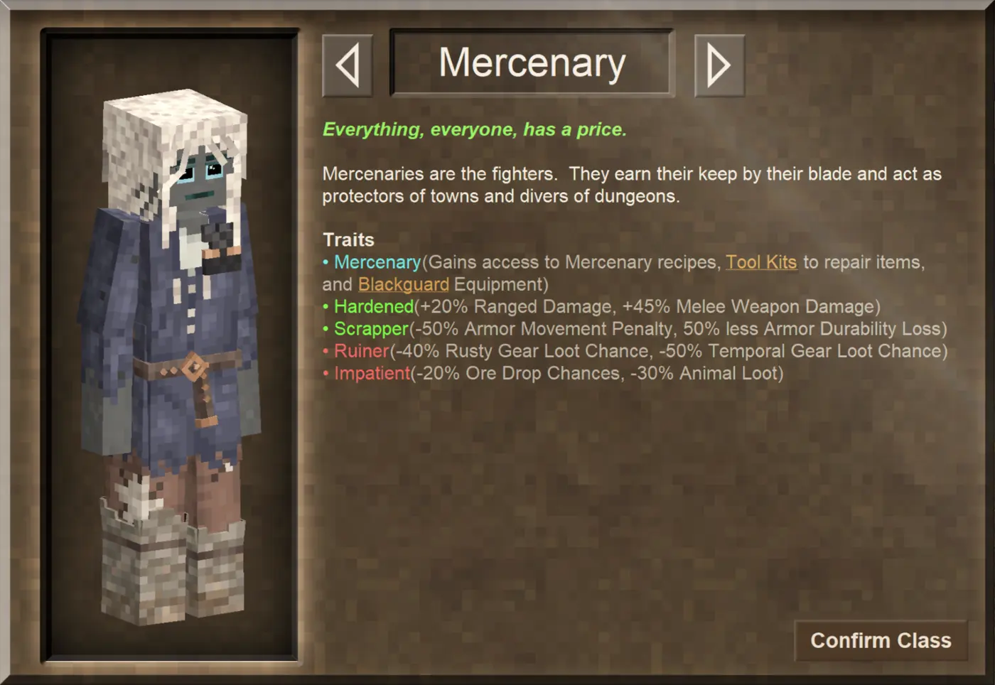 Mercenary class