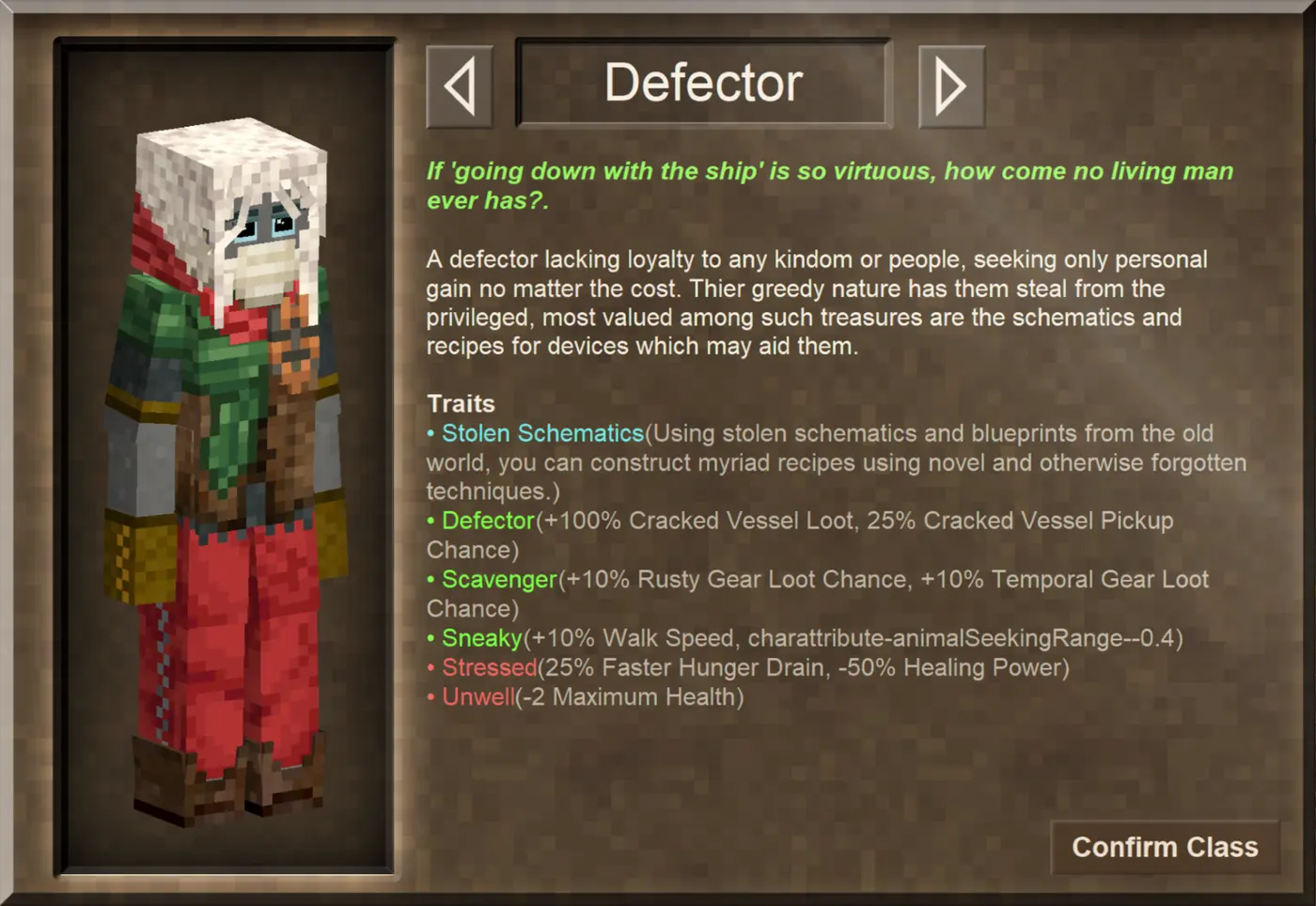 Defector class