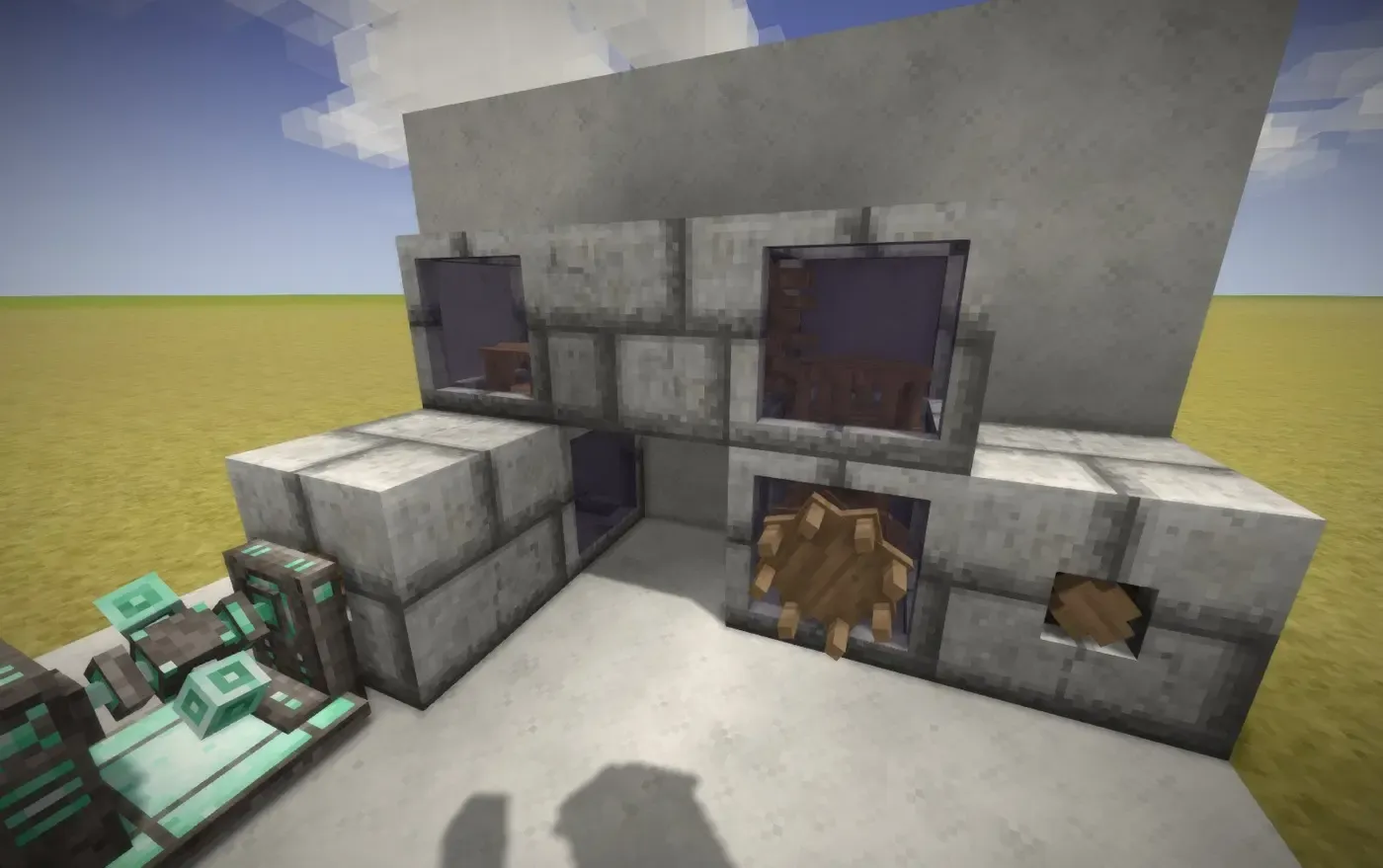 Axle in blocks