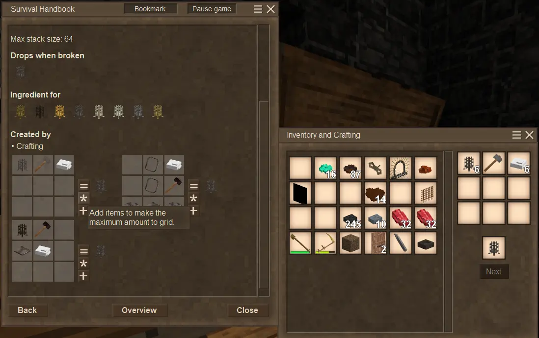 Improved Handbook Recipe Helper