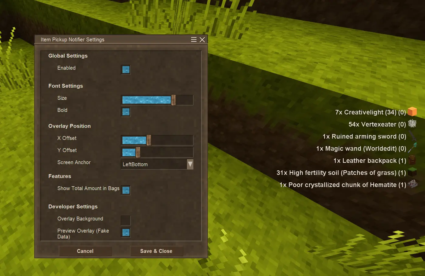 Item Pickup Notifier