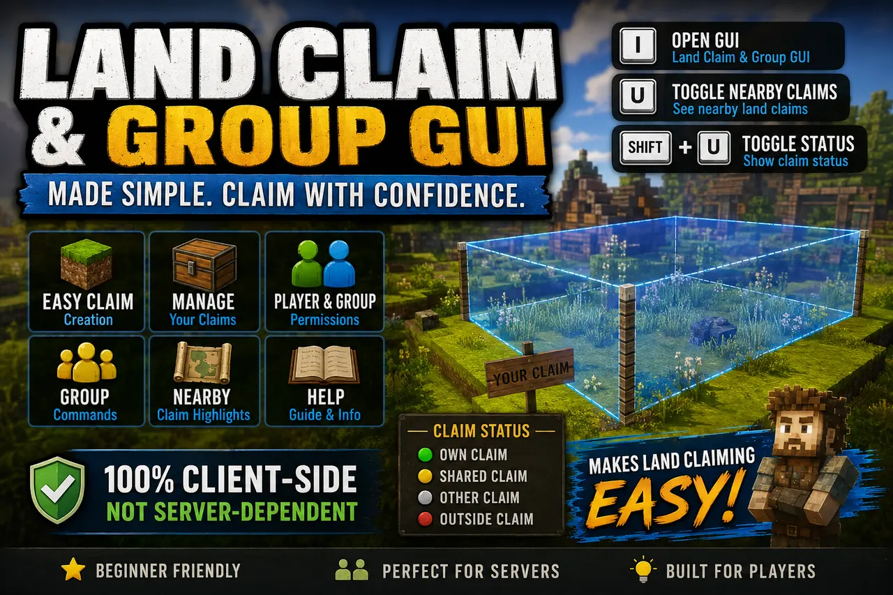 Land Claiming and Group GUI