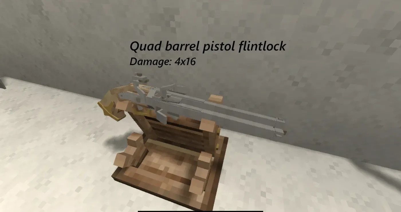 Quad Barrel Flintlock Pistol