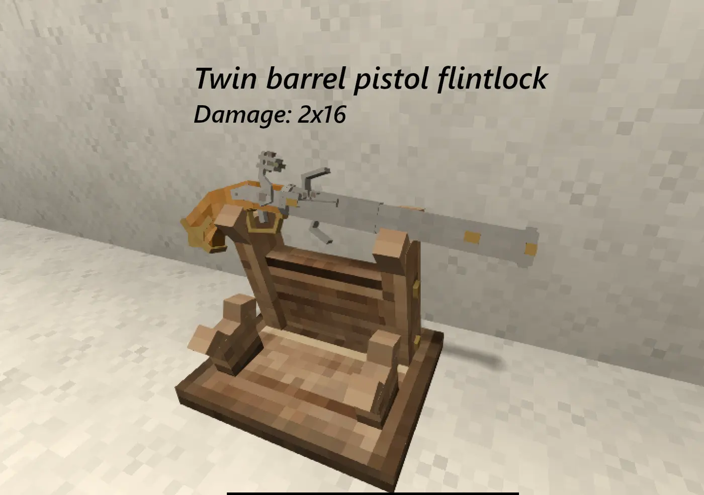 Twin Barrel Flintlock Pistol