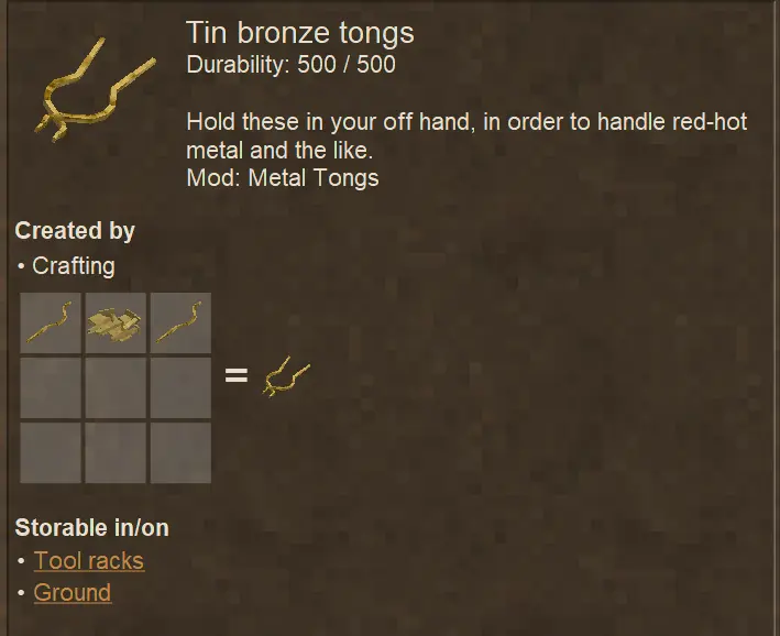 Metal Tongs [OBSOLETE]