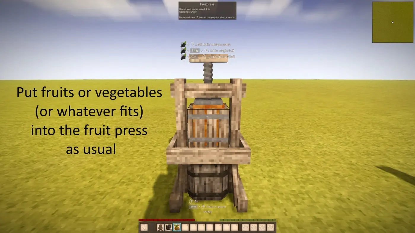 No Hold Fruit Press
