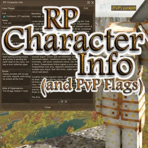 RP Character Info (and PvP Flags)