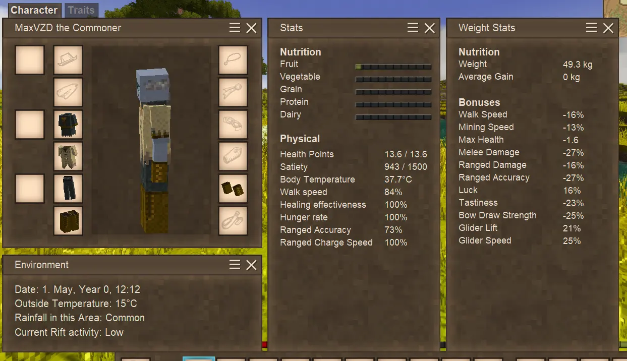 Max's Simple Starvation and Hunger System