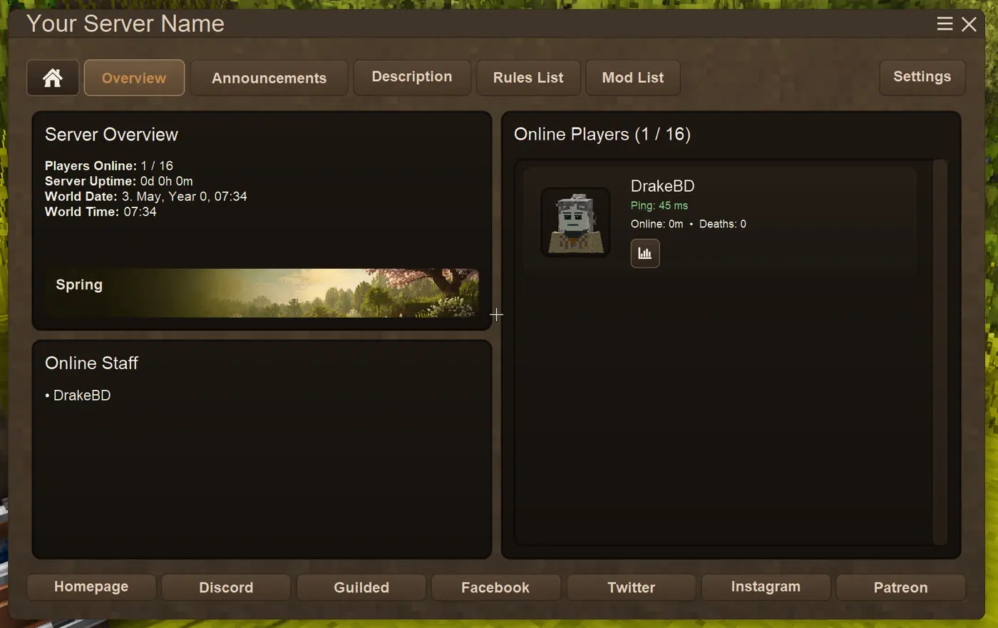 VS Server Panel