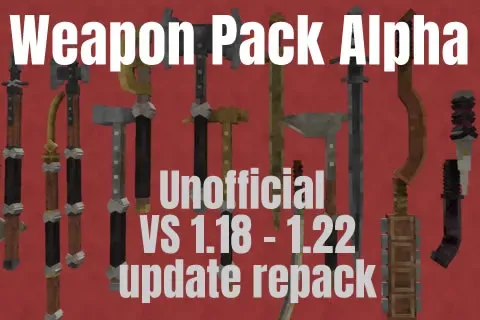 Weapon Pack Alpha unofficial 1.18/1.19/1.20/1.21 update repack