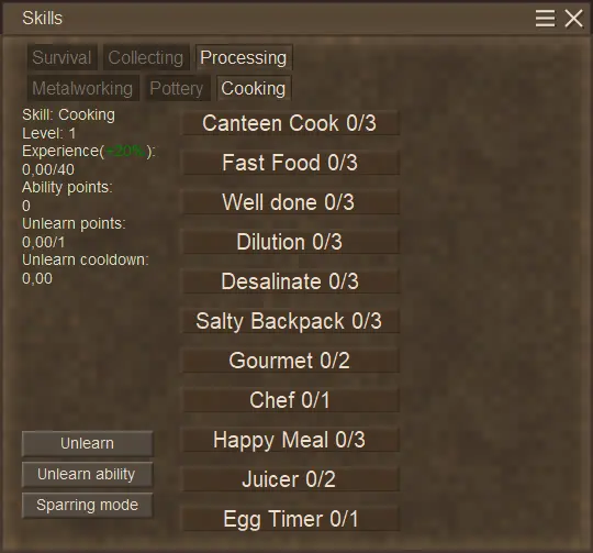 XSkills new classes exp